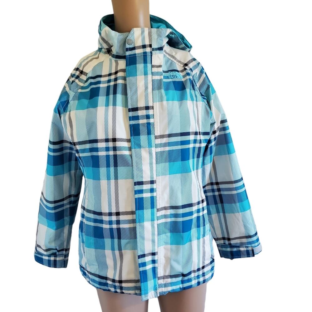 Northface Blue Plaid Insulated Youth Ski Jacket (L 14-16)